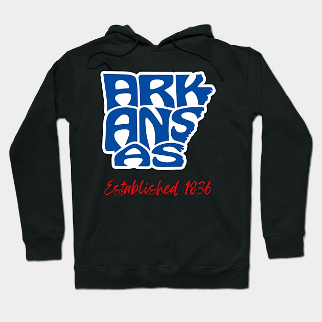 Arkansas Established 1836 Hoodie by Twisted Teeze 